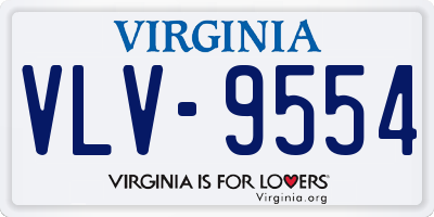 VA license plate VLV9554