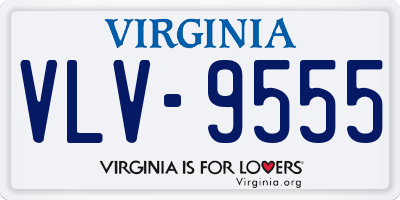 VA license plate VLV9555