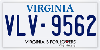 VA license plate VLV9562