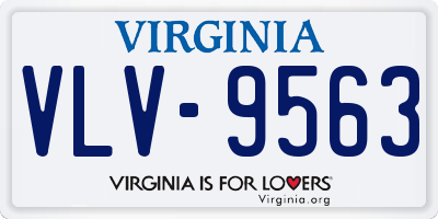 VA license plate VLV9563