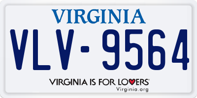 VA license plate VLV9564