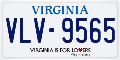 VA license plate VLV9565