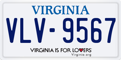 VA license plate VLV9567