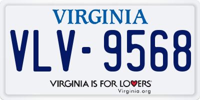 VA license plate VLV9568