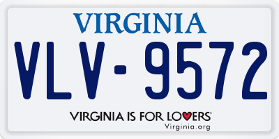 VA license plate VLV9572