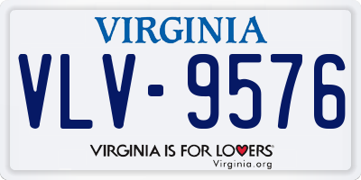 VA license plate VLV9576