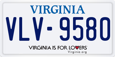 VA license plate VLV9580