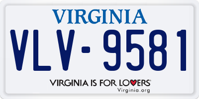 VA license plate VLV9581