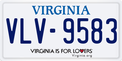 VA license plate VLV9583