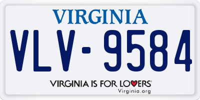 VA license plate VLV9584