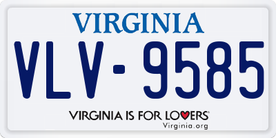 VA license plate VLV9585