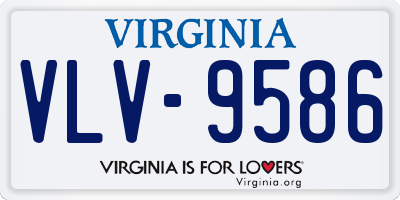 VA license plate VLV9586