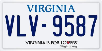 VA license plate VLV9587