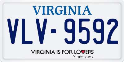 VA license plate VLV9592