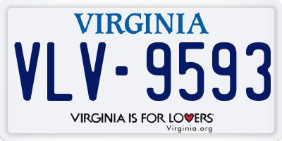 VA license plate VLV9593