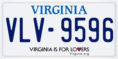 VA license plate VLV9596