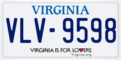 VA license plate VLV9598