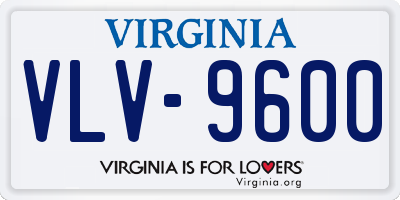 VA license plate VLV9600