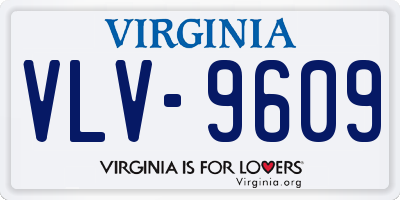 VA license plate VLV9609