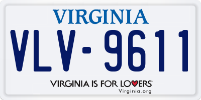 VA license plate VLV9611