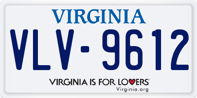 VA license plate VLV9612