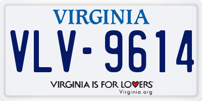 VA license plate VLV9614