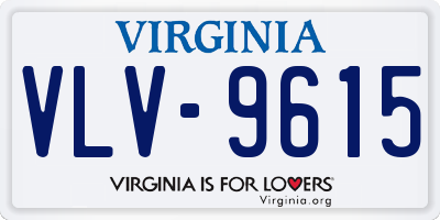 VA license plate VLV9615