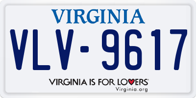 VA license plate VLV9617