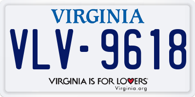 VA license plate VLV9618