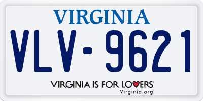 VA license plate VLV9621