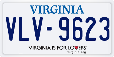 VA license plate VLV9623