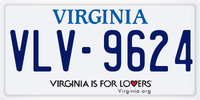 VA license plate VLV9624