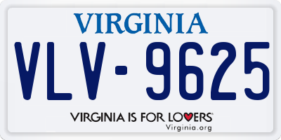 VA license plate VLV9625