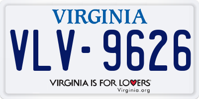 VA license plate VLV9626