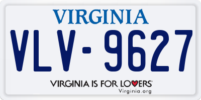 VA license plate VLV9627