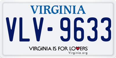 VA license plate VLV9633