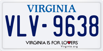 VA license plate VLV9638