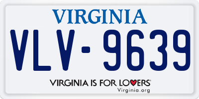 VA license plate VLV9639