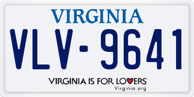 VA license plate VLV9641