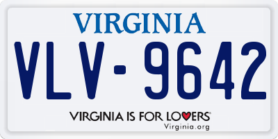 VA license plate VLV9642