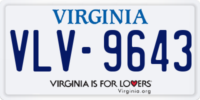 VA license plate VLV9643