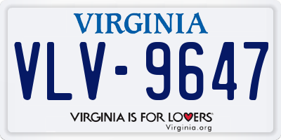 VA license plate VLV9647