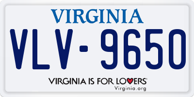 VA license plate VLV9650