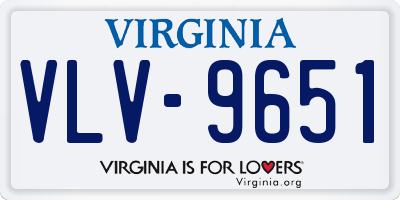 VA license plate VLV9651