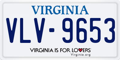 VA license plate VLV9653