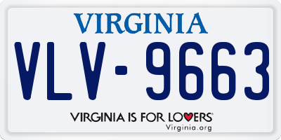 VA license plate VLV9663