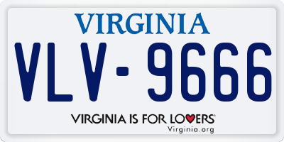 VA license plate VLV9666