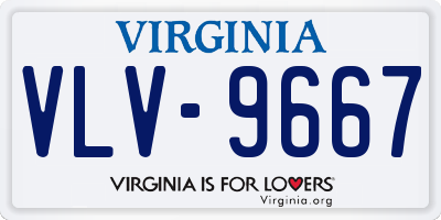 VA license plate VLV9667