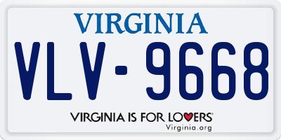 VA license plate VLV9668