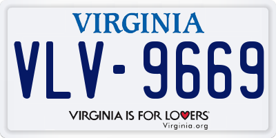 VA license plate VLV9669